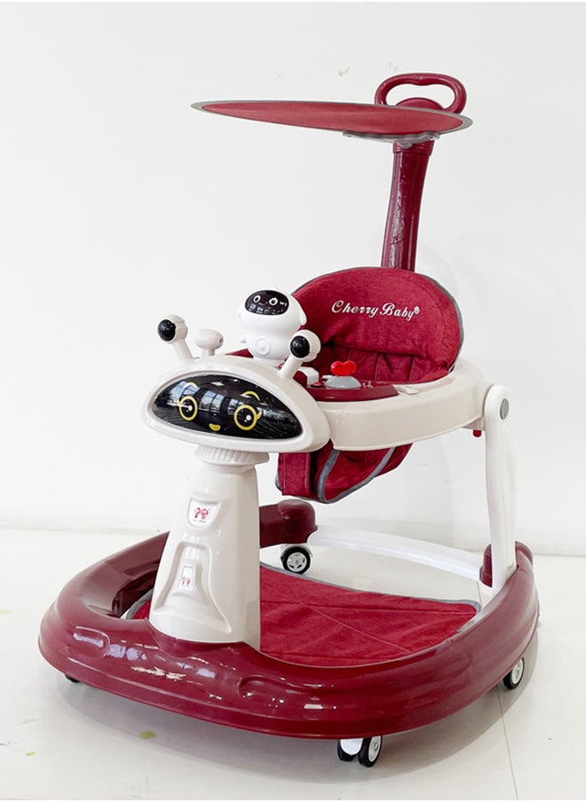 kiddoz Baby Walker - Burgundy 