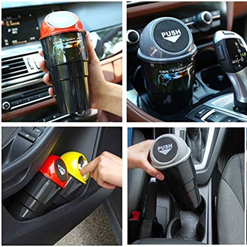 AISIBO Mini Auto Car Garbage Can Automotive Vehicle Rubbish Bins, Small Trash Can Cup Holder for Bedroom Office Desk Home (Black 1 Pack) - Image 4