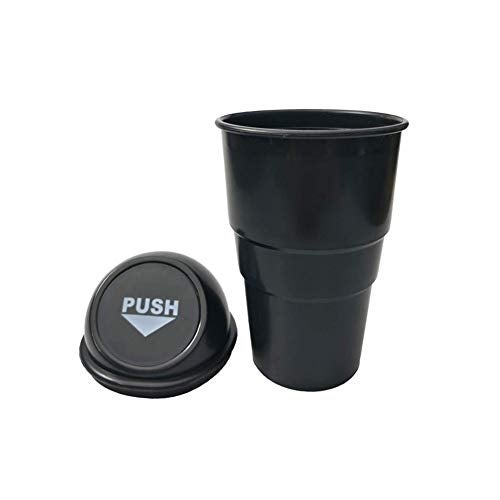 AISIBO Mini Auto Car Garbage Can Automotive Vehicle Rubbish Bins, Small Trash Can Cup Holder for Bedroom Office Desk Home (Black 1 Pack) - Image 3