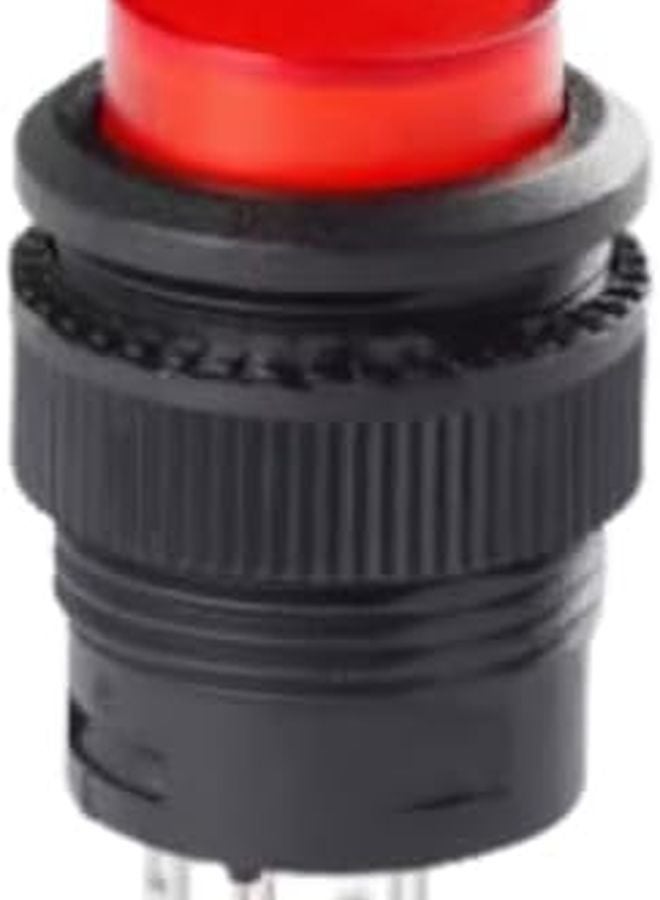 Red Self Locking Push Button Switch 16mm 4 Pin 250V 3A Round Power Switch 10pcs - Image 1