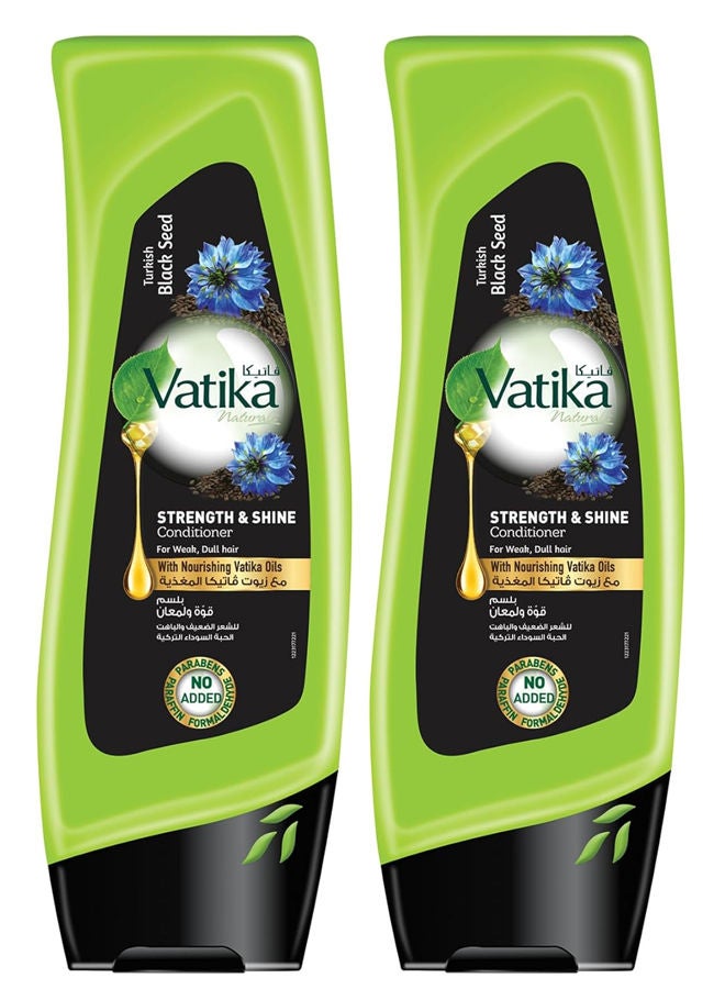 بلسم فاتيكا لتقوية البشرة ومنحها لمعاناً، بخلاصة الحبة السوداء، عبوتان × 400 مل