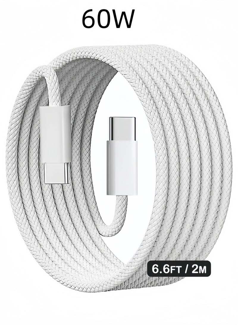 Nexlynx 60W,USB type C To type-C Super Fast Charging Cable 2M For iPhone 16/15, iPad, iPad mini 7, MacBook Pro, Samsung S25 Ultra/S24/23/, Huawei P70 - Image 1