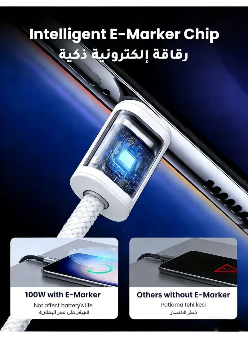 Nexlynx 60W,USB type C To type-C Super Fast Charging Cable 2M For iPhone 16/15, iPad, iPad mini 7, MacBook Pro, Samsung S25 Ultra/S24/23/, Huawei P70 - Image 3