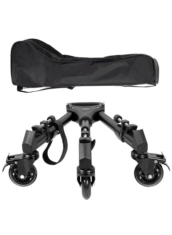 SMALLRIG SmallRig Universal Photography Tripod Dolly, Heavy Duty with 3" Rubber Wheels, Adjustable Legs and Carry Bag, 33 lbs Capacity Tripod Wheels for Canon for Sony Cameras Camcorder Video Lighting- 3986 - Image 1