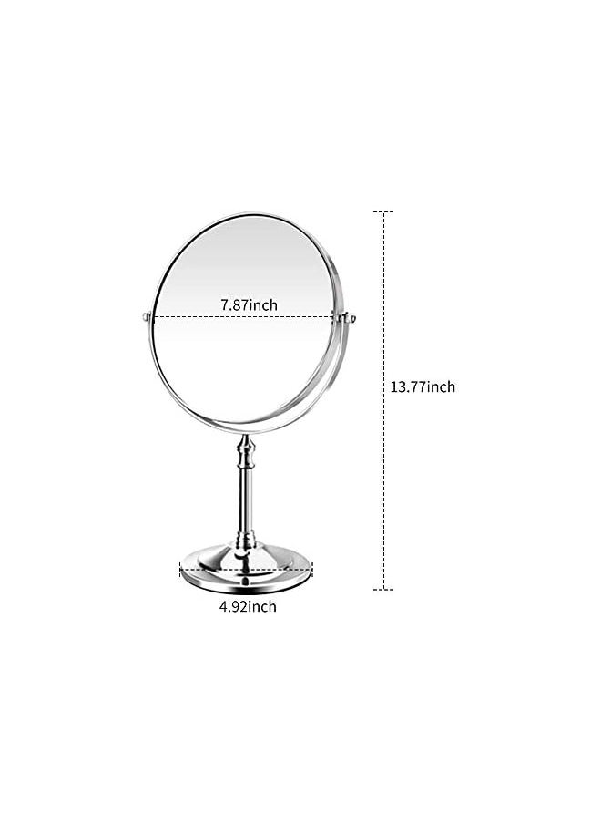 The Bros Makeup Mirror 8 Inch 3X Magnifying Make up Mirror Tabletop Wall Mounted Adjustable Foldable Cosmetic Mirror Swivel Dual Sides Vanity Mirror  - Image 4