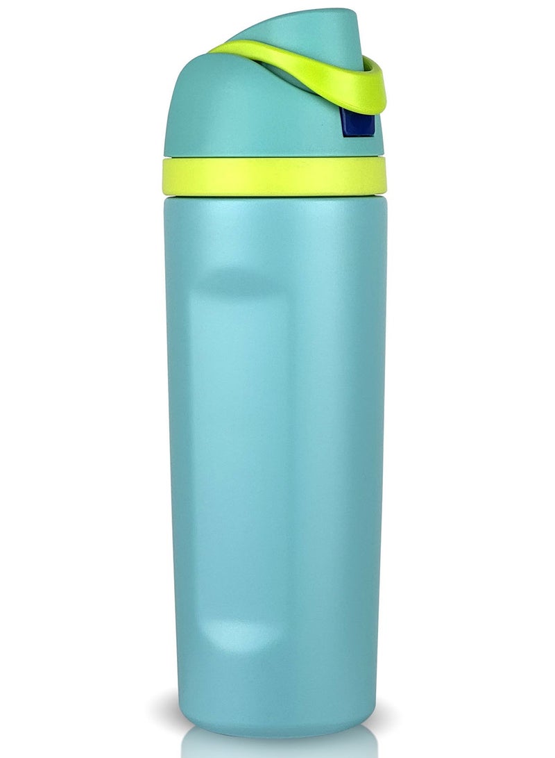 19oz Insulated Stainless Steel Water Bottle with Straw & Lid, Leakproof BPA-Free, Hot & Cold Drink Thermos for Gym, Sports, Travel, Hiking, School