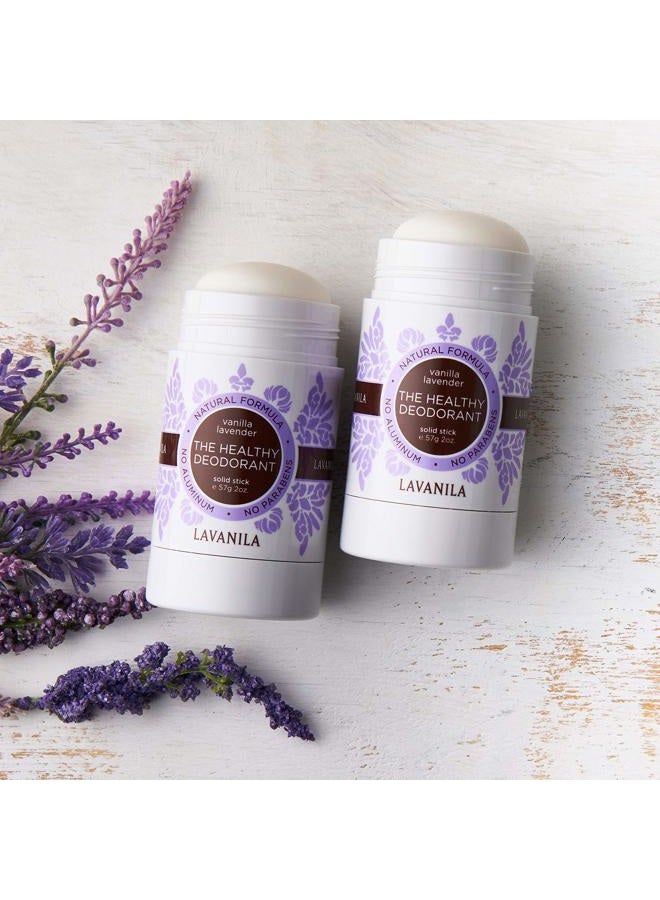 LAVANILA LABORATORIES Vanilla Lavender Aluminum Free Deodorant 2-Pack (2 Oz Each) - Solid Stick Deodorant for Men and Women, Natural Vegan Formula, Made In USA - Image 2