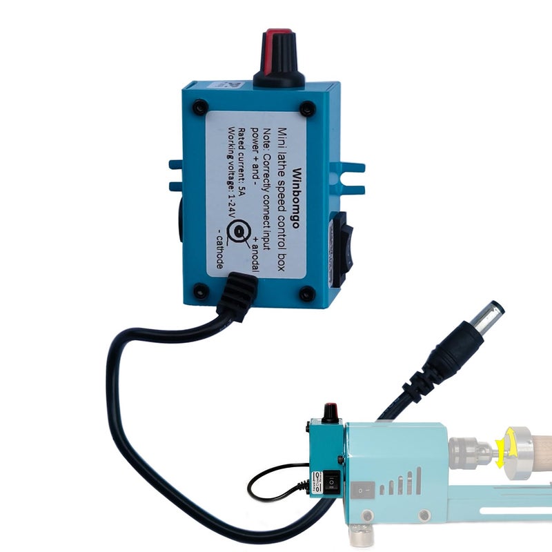 Winbomgo Mini Lathe Motor Speed Regulation Box, Dc Motor Infinite Speed Regulation Stable Motor Operation Working Voltage Range 1-24v - Image 4