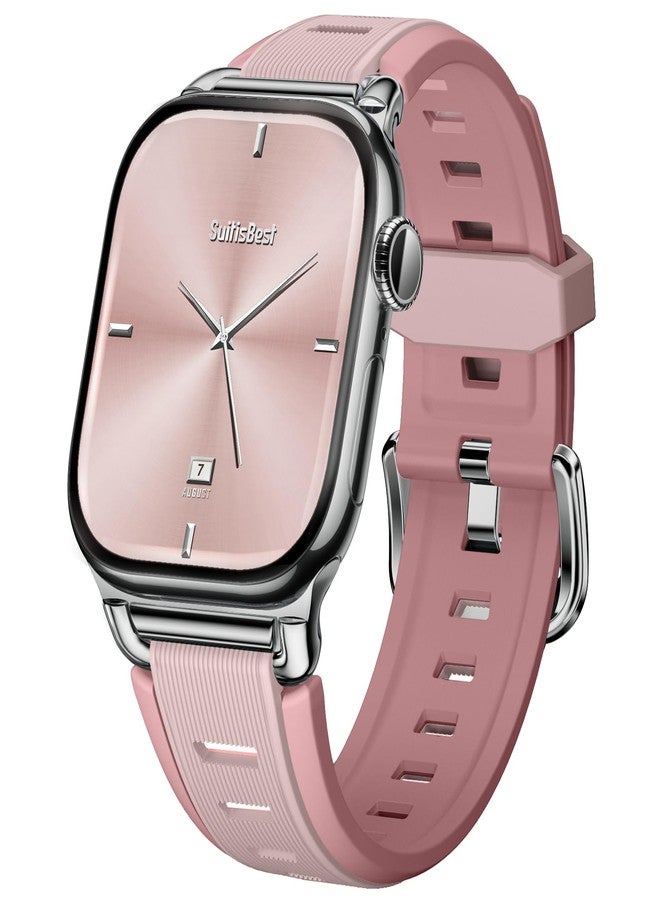 Suitisbest Bands Compatible with Apple Watch Bands for Women 38mm 40mm 41mm 42mm 44mm 45mm 46mm 49mm Men, Waterproof Soft Silicone Sport Band Straps for iWatch Series 11 10 9 8 7 6 5 4 SE Ultra - Image 1