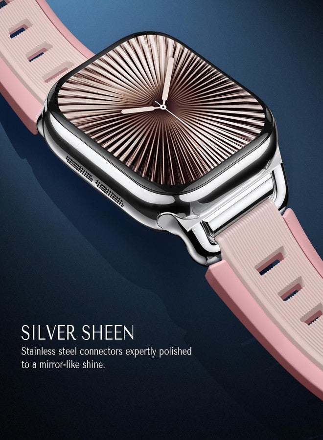 Suitisbest Bands Compatible with Apple Watch Bands for Women 38mm 40mm 41mm 42mm 44mm 45mm 46mm 49mm Men, Waterproof Soft Silicone Sport Band Straps for iWatch Series 11 10 9 8 7 6 5 4 SE Ultra - Image 2