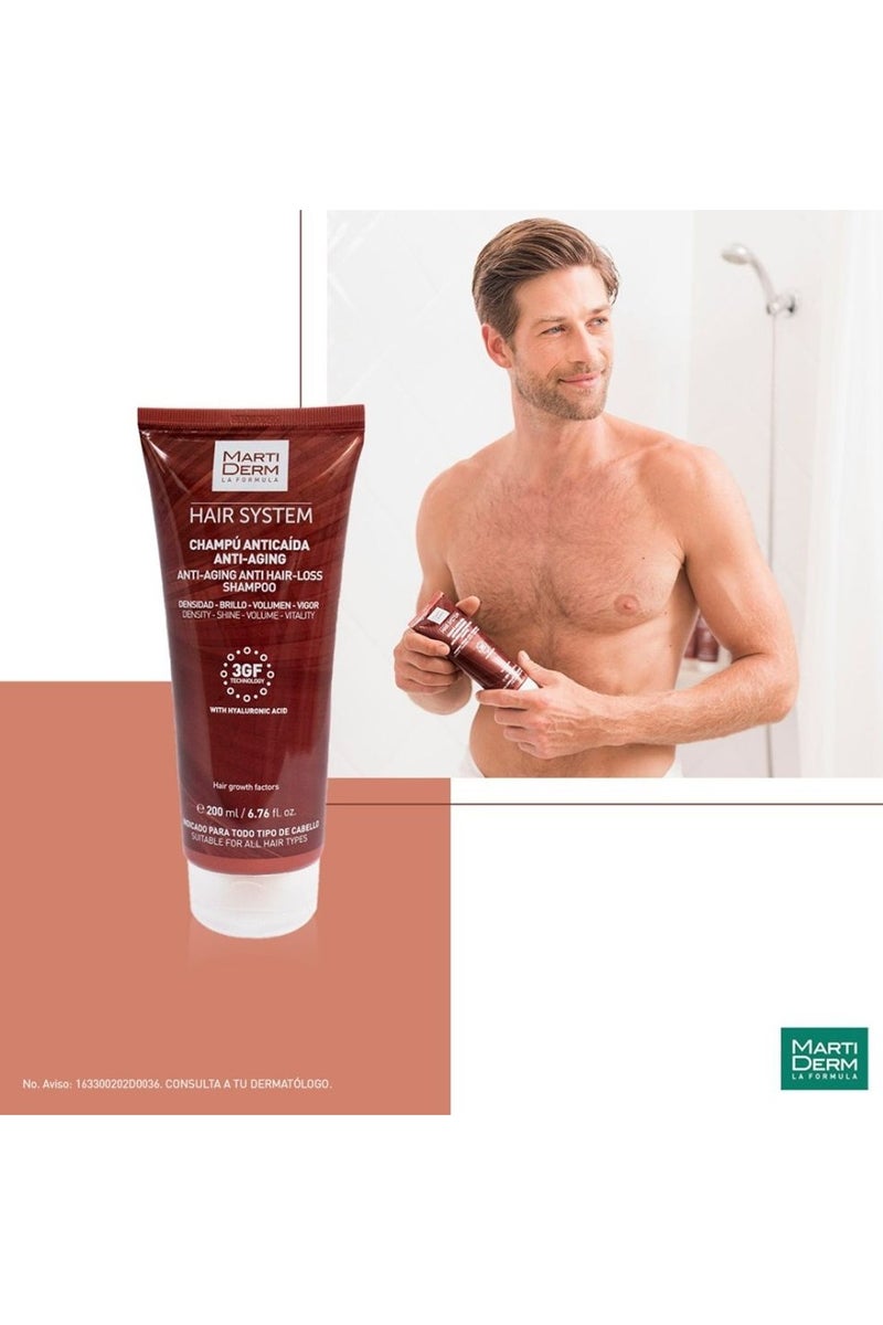 Martiderm Hair System Anti-Aging Anti Hair-Loss Shampoo for All Hair Types 200ml - Image 3