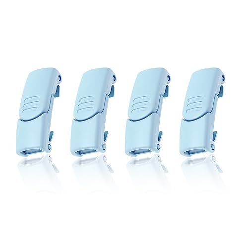 LT Easiyl 2 Pairs Tieless Shoelace Buckle Magnetic Quick Release Clasp No Tie Lazy Shoelace Lock fits Sneakers Canvas Casual Shoes Boots, Blue - Image 1