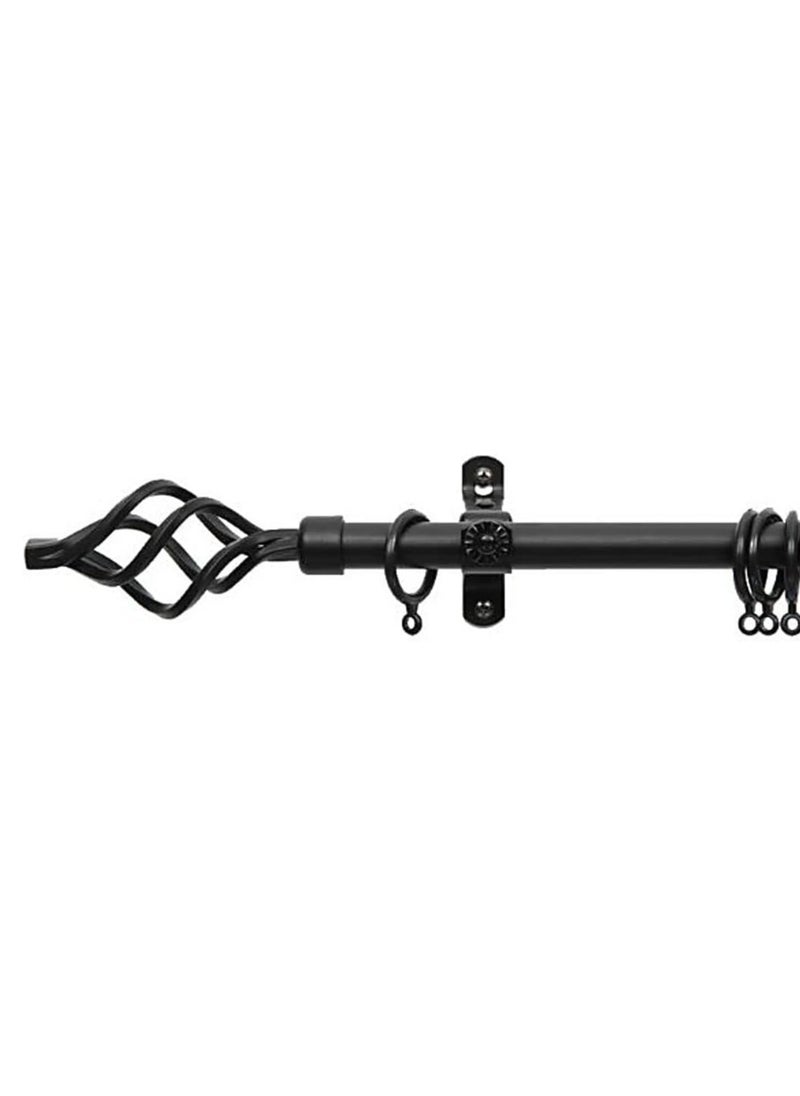 DubaiGallery Roman Pole Style Heavy Duty Luxury Extendable Curtain Rod, Metal Single Rod Finials Decorative End Window Treatment Rod Drapery Rod  - Image 4