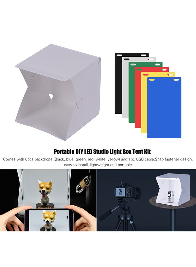 Portable DIY LED Studio Light Box Tent Kit White - Image 2