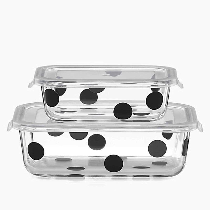 kate spade new york Deco Dot 2-piece Rectangular Food Storage Set - Image 5