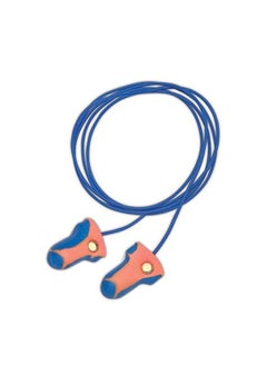 Howard Leight Howard Leight LT-30 Laser Trak Orange and Blue Detectable Foam Corded Earplugs, OSFA, Blue, One Size Fits All (Pack of 100) 