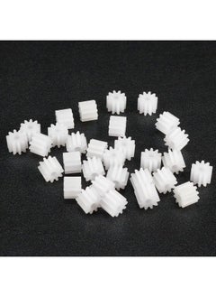 uxcell 30Pcs Plastic Gears White 10 Teeth Model 102A Reduction Gear Plastic Worm Gears For Rc Car Robot  - Image 4