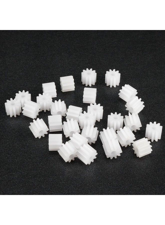 uxcell 30Pcs Plastic Gears White 10 Teeth Model 102A Reduction Gear Plastic Worm Gears For Rc Car Robot  - Image 4