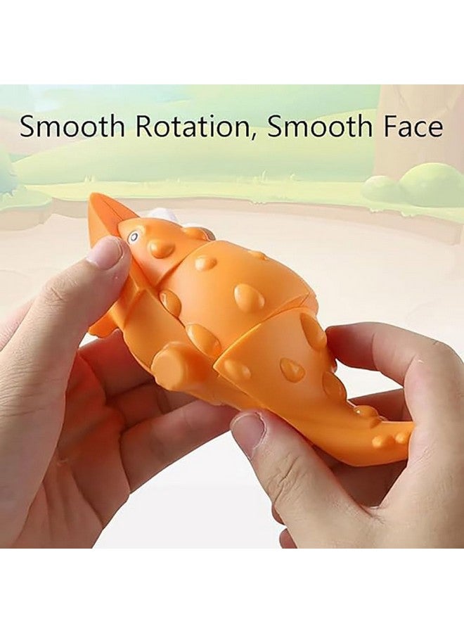 Kiditos Dinosaur (Ankylosaurus) Speed Cube 2x2x3 Animal Cube Puzzle, 3D Dino Puzzle, Stress Relief Toy Brain Teasers Toy Games for Kids, Toddler Puzzles for Kids, Toddlers Montessori Toys, Orange - Image 3