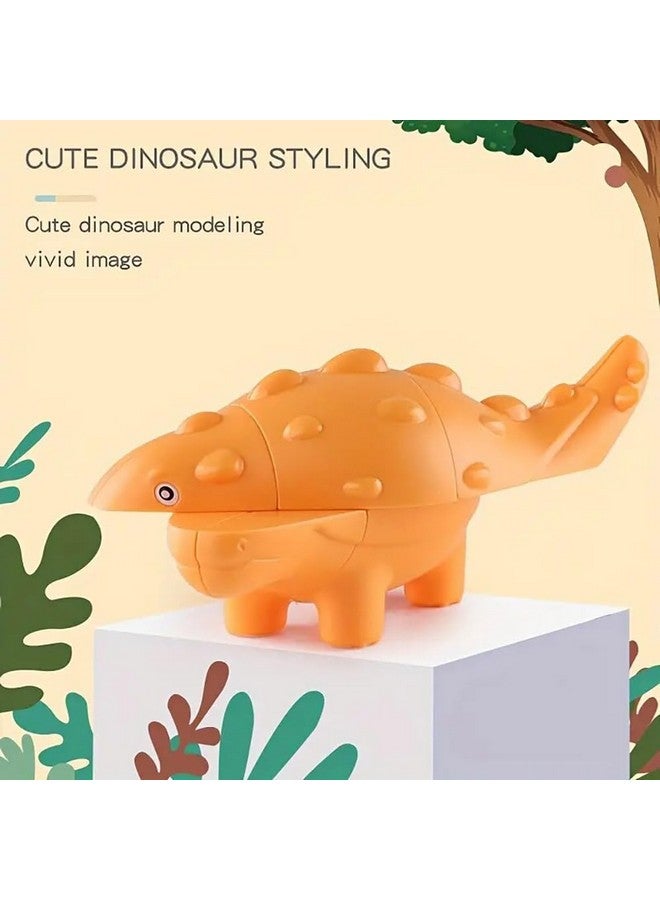 Kiditos Dinosaur (Ankylosaurus) Speed Cube 2x2x3 Animal Cube Puzzle, 3D Dino Puzzle, Stress Relief Toy Brain Teasers Toy Games for Kids, Toddler Puzzles for Kids, Toddlers Montessori Toys, Orange - Image 2
