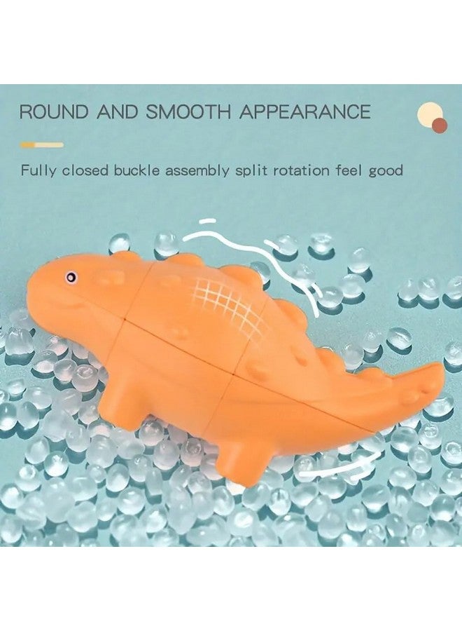 Kiditos Dinosaur (Ankylosaurus) Speed Cube 2x2x3 Animal Cube Puzzle, 3D Dino Puzzle, Stress Relief Toy Brain Teasers Toy Games for Kids, Toddler Puzzles for Kids, Toddlers Montessori Toys, Orange - Image 5