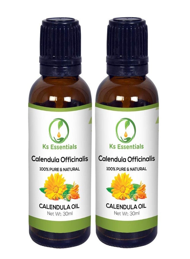 Ks Essentials 100% Pure Calendula Essential Oil Pure Natural & Undiluted For Skin care & Hair (Pack of 2- (30ml)) - Image 1