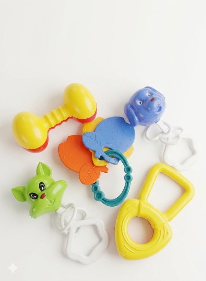 Dorytoys Dorytoy Premium Baby Rattle & Teether Toys Set for Infants and Toddlers Colorful Sensory Development for Newborn Babies, BPA Free Safe Plastic Hand Grip Learning - Image 4