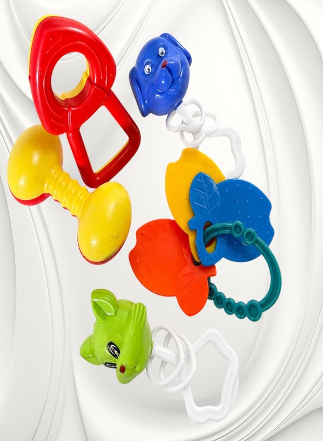 Dorytoys Dorytoy Premium Baby Rattle & Teether Toys Set for Infants and Toddlers Colorful Sensory Development for Newborn Babies, BPA Free Safe Plastic Hand Grip Learning - Image 3
