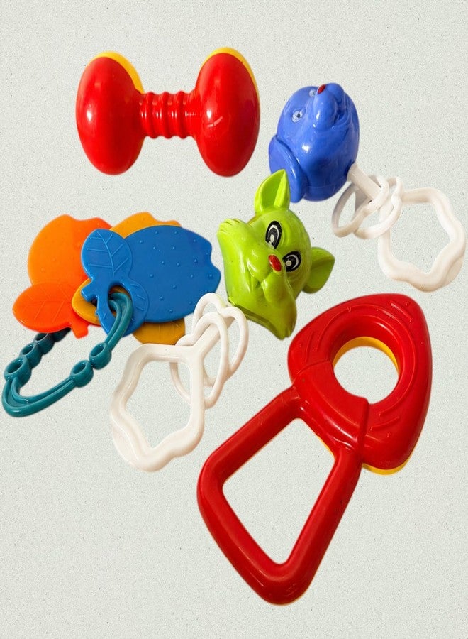 Dorytoys Dorytoy Premium Baby Rattle & Teether Toys Set for Infants and Toddlers Colorful Sensory Development for Newborn Babies, BPA Free Safe Plastic Hand Grip Learning - Image 5