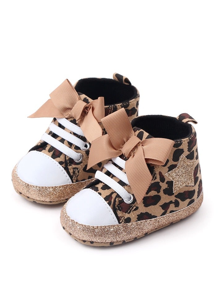 DecoLoral DECOR ME Baby Shoes Newborn Baby Girls With Cute Bow  - Image 1