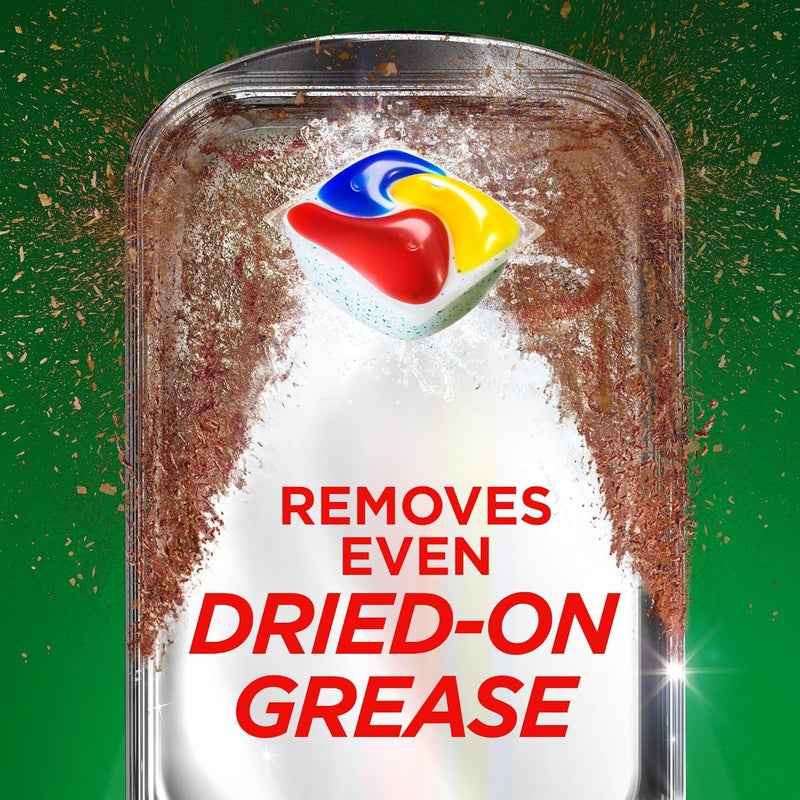 1 Step Clean Plus Automatic Dishwasher Tablets, Lemon Scent, 30 Tablets | Powerful 3in1 formula that removes tough grease on 1st wash without any pre rinse. Cleans your greasy filter too - Image 3