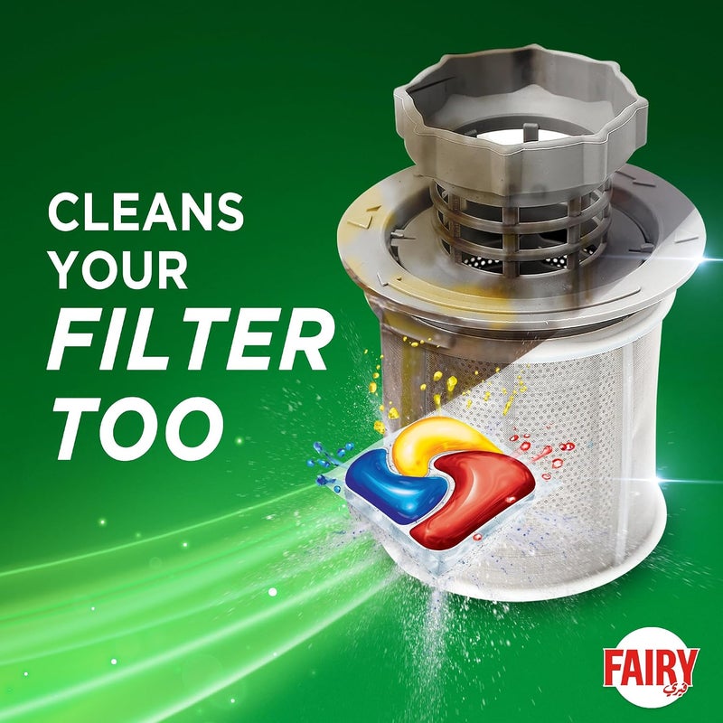 1 Step Clean Plus Automatic Dishwasher Tablets, Lemon Scent, 30 Tablets | Powerful 3in1 formula that removes tough grease on 1st wash without any pre rinse. Cleans your greasy filter too - Image 4