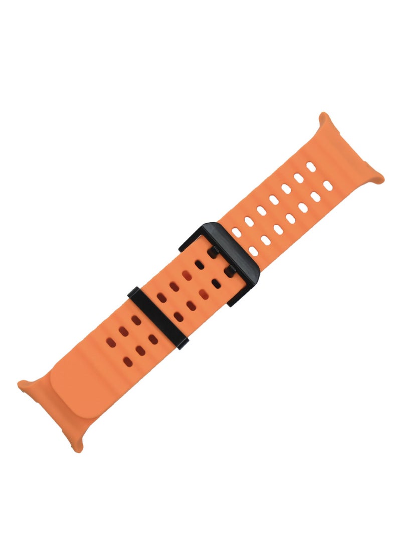 Durable Soft Silicone Sport Replacement Strap – Universal Compatible with Smart Watches (42mm, 44mm, 45mm & 49mm Sizes) - Image 4