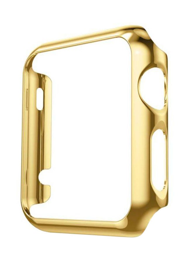 NIBEMINENT Replacement Band For Apple Watch Series 3/2/1 With Case Cover And Adapter Gold - Image 2