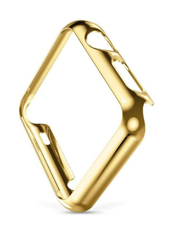NIBEMINENT Replacement Band For Apple Watch Series 3/2/1 With Case Cover And Adapter Gold - Image 3