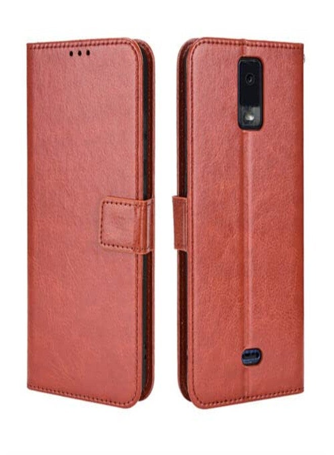 TEAMWILL جراب محفظة للهاتف Blu View 2 B131DL B130DL (بني) - Image 2