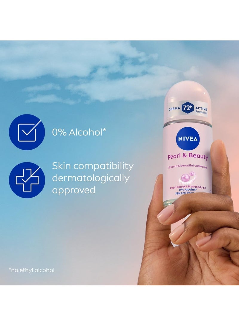 نيفيا رول أون بيرل آند بيوتي 2 × 50 مل 72 ساعة - Image 2