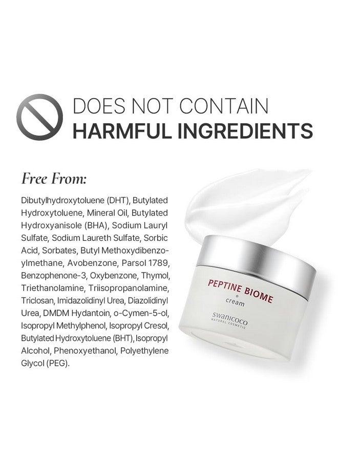 SWANICOCO Ultra Peptine Biome Cream Deep Hydration Anti Aging Skin Firmness Skin Nutrient Barrier Care with Hyaluronic Acid & Niacinamide Korean Skincare 50ml 1.7 Fl Oz - Image 3