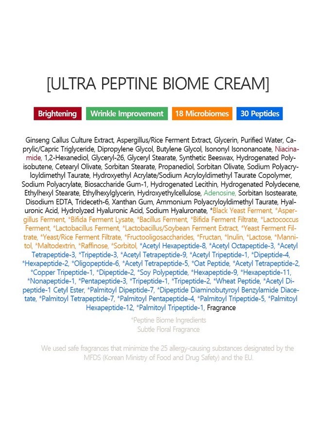 SWANICOCO Ultra Peptine Biome Cream Deep Hydration Anti Aging Skin Firmness Skin Nutrient Barrier Care with Hyaluronic Acid & Niacinamide Korean Skincare 50ml 1.7 Fl Oz - Image 4