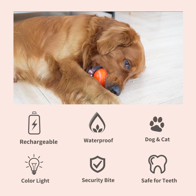 Electric Cat Toy Smart Rolling Ball Pet Cat Dog Interactive Toy   Orange - Image 5
