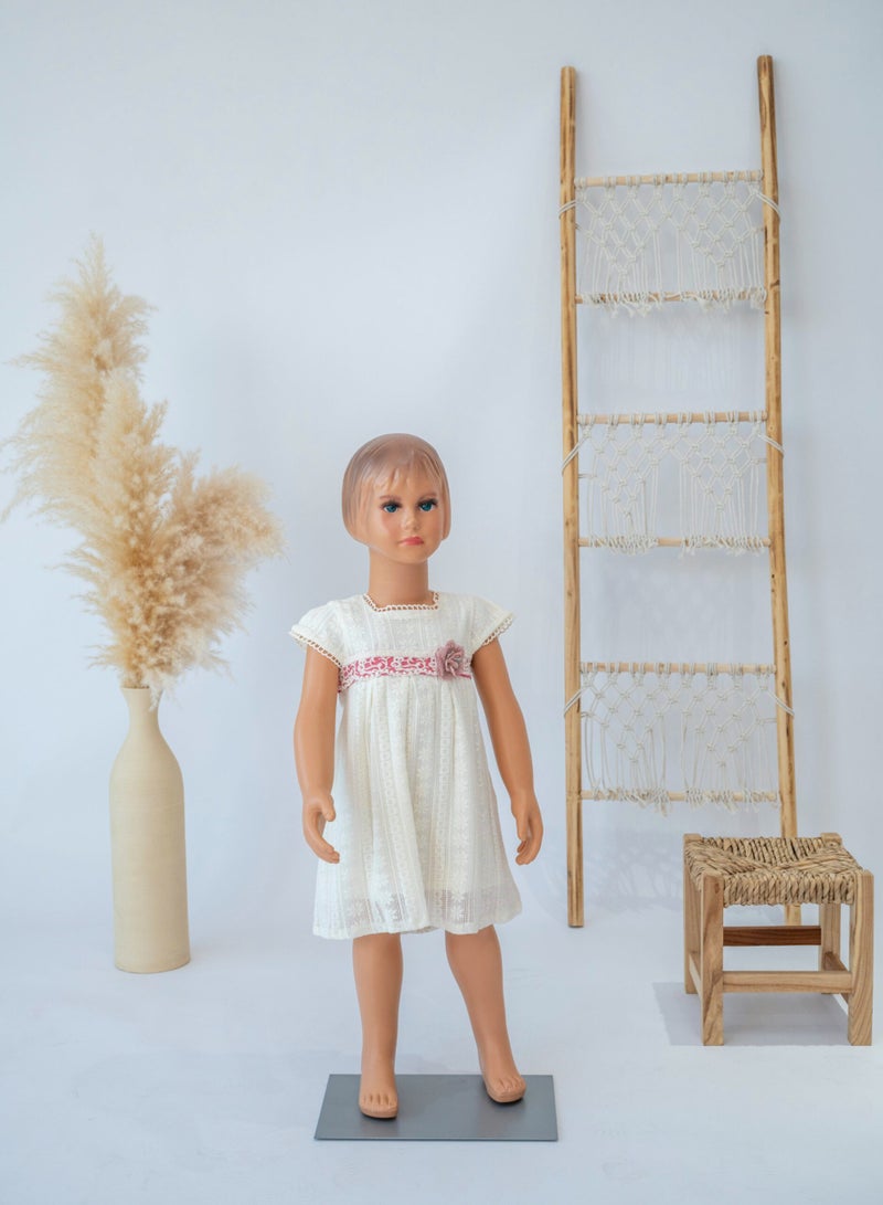 LALEENA Elegant Floral Lace Dress for Baby Girls - Image 1