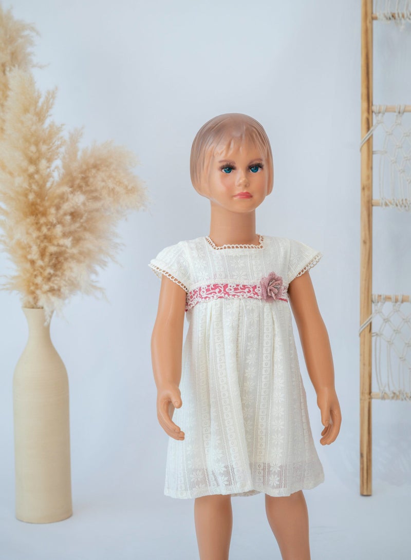 LALEENA Elegant Floral Lace Dress for Baby Girls - Image 2