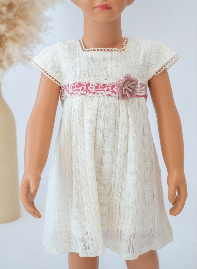 LALEENA Elegant Floral Lace Dress for Baby Girls - Image 3