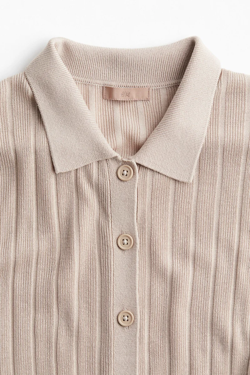 H&M Rib-knit button-front top
