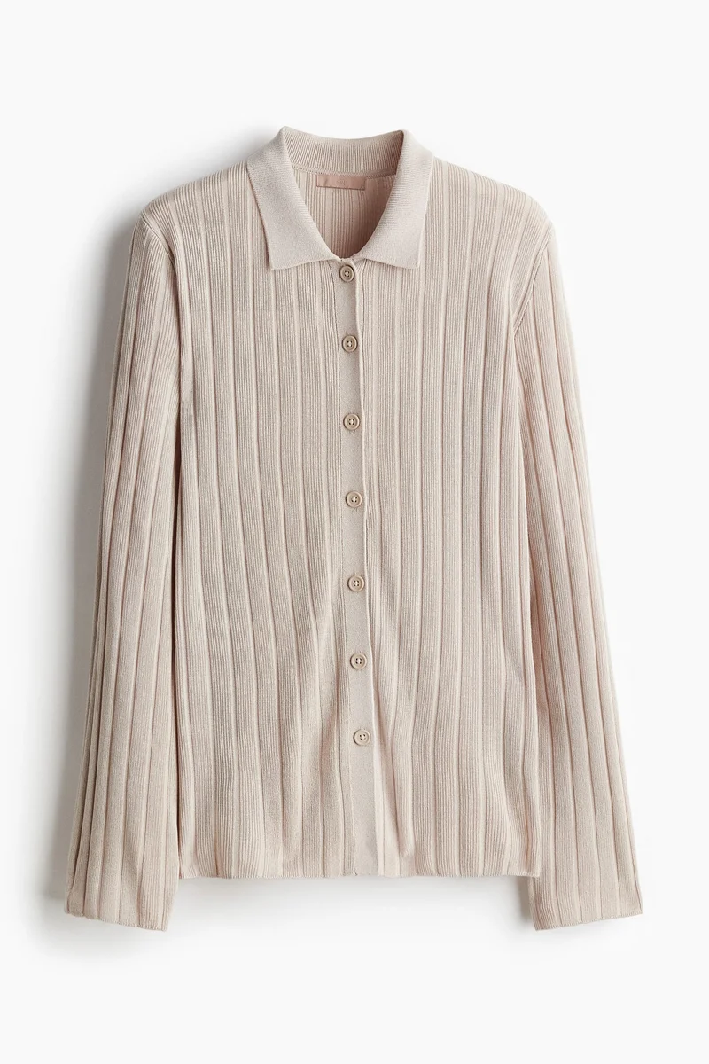 H&M Rib-knit button-front top