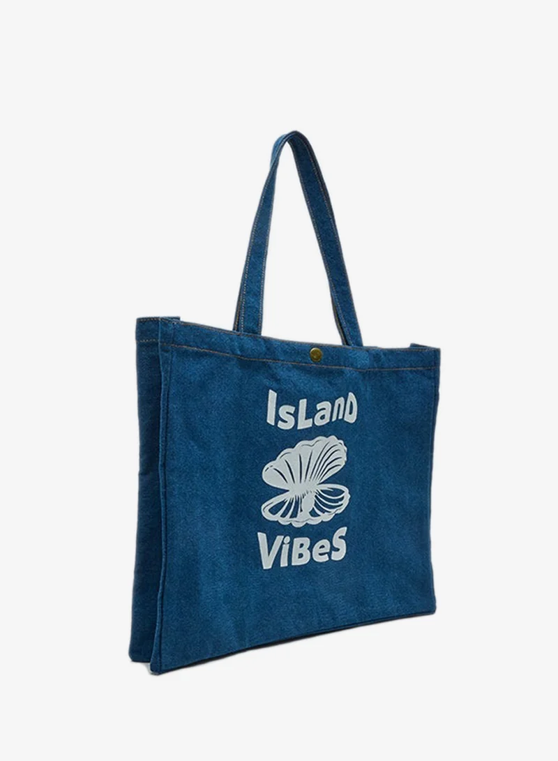 R&b  Printed Denim Shoulder Bag for Women | Best Price UAE