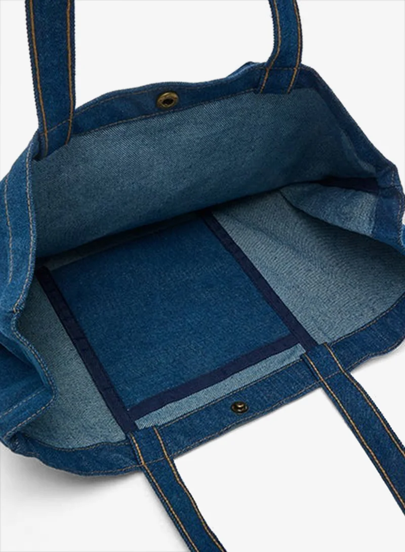 R&b  Printed Denim Shoulder Bag for Women | Best Price UAE