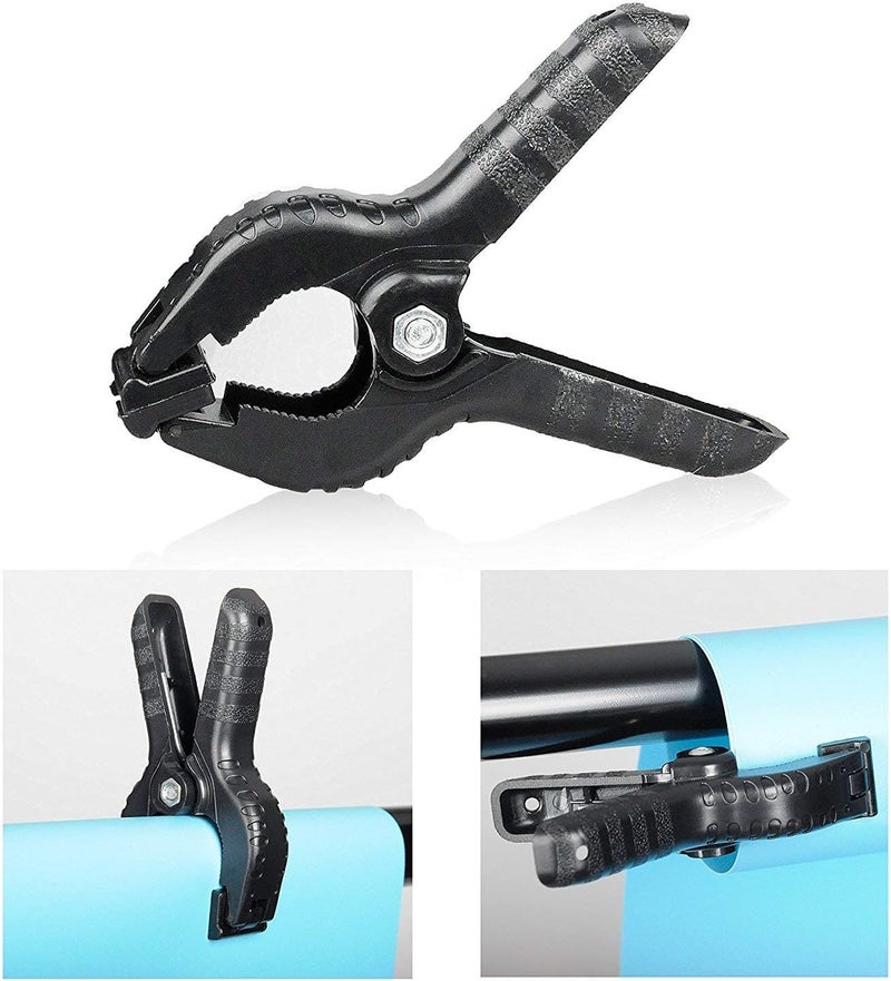 SLOW DOLPHIN 10 x 10Ft Photo Video Studio Heavy Duty Adjustable Muslin Backdrop Stand Background Support System Kit for Photography with Carrying Bag 8 Pcs Clip Clamps - Image 5