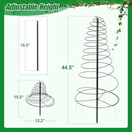 Daneried Trellis for Climbing Plants Outdoor,2 Pack Plants Trellis 44 inch Support Metal Garden Trellis for Plants Flowers Light Vegetables Vine Support - Image 2