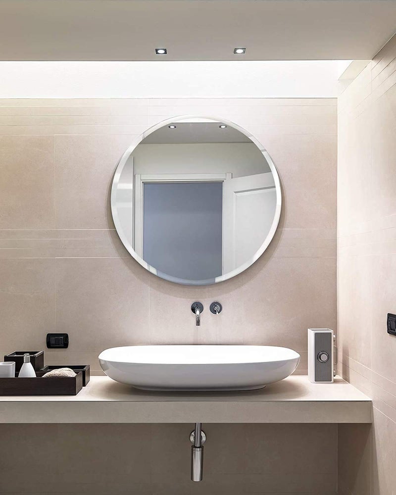 SEVEN HORSES Round Shape Glass Framed Mirror For Bathroom Washbasin For Wall Medium - Image 3